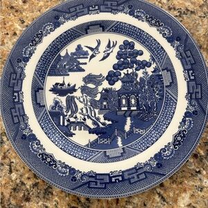 Johnson Brothers Willow Blue and White Dinner Plates (6)